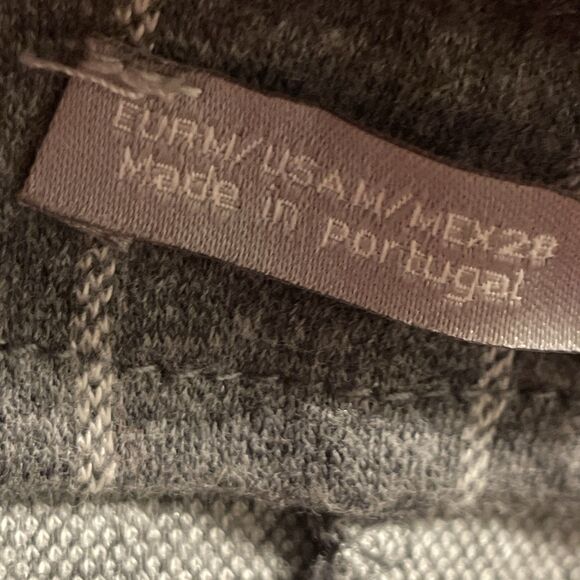 Zara Cotton Pinstripe Tunic Oversize Mini Dress Gray Dolman Sleeve Pocket Medium - Picture 4 of 6